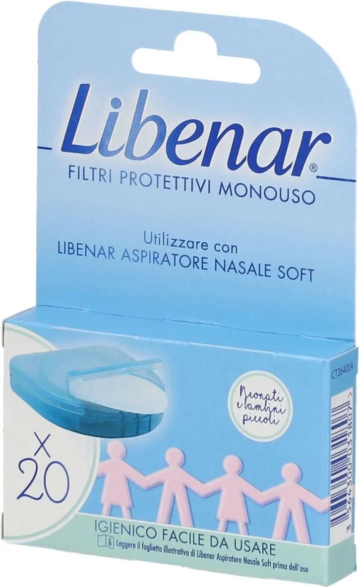 libenar premium filtri protettivi monouso per aspiratore nasale soft 20 pezzi