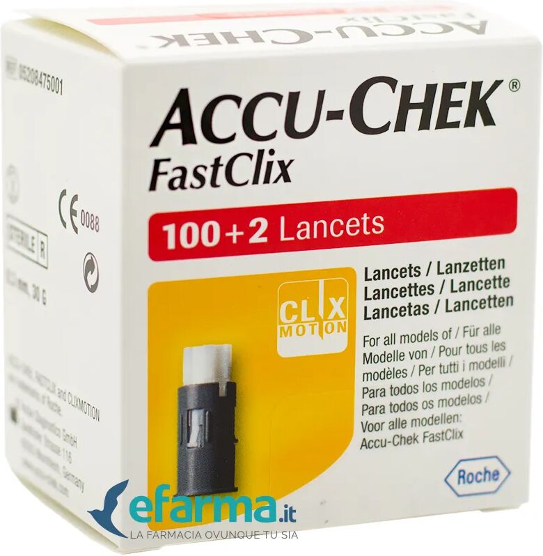 accu-chek fastclix lancette pungidito 100+2 pezzi