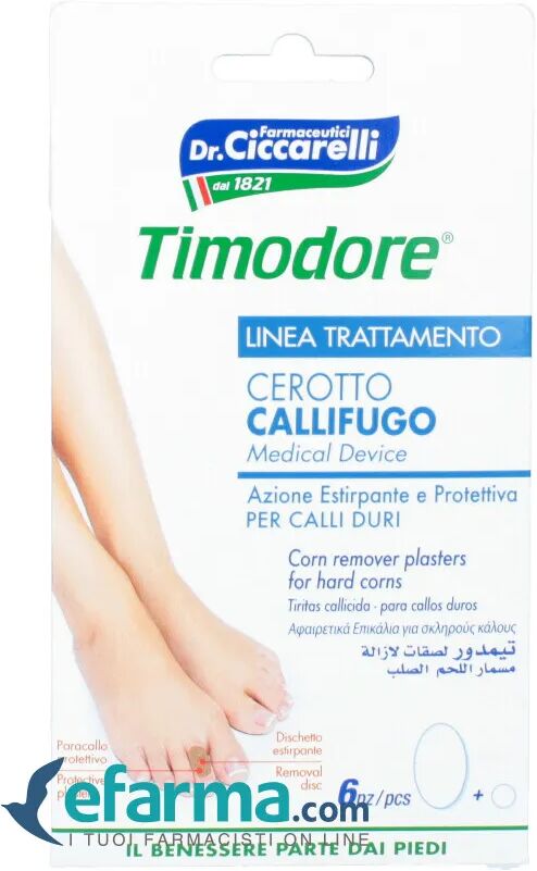 timodore cerotto callifugo per calli duri 6 pezzi