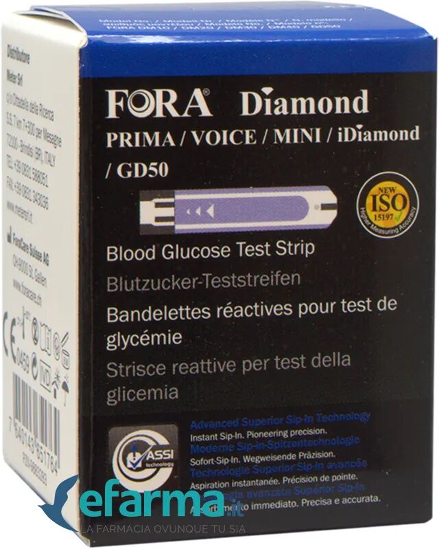 fora diamond gd50 strisce reattive glicemia 50 pezzi