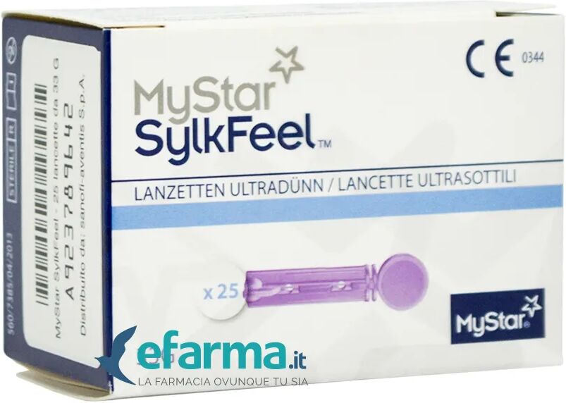 mystar sylkfeel 33g lancette pungidito 25 pezzi