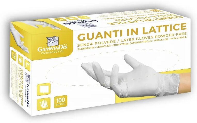 gammadis guanti in lattice senza polvere taglia m 100 pezzi