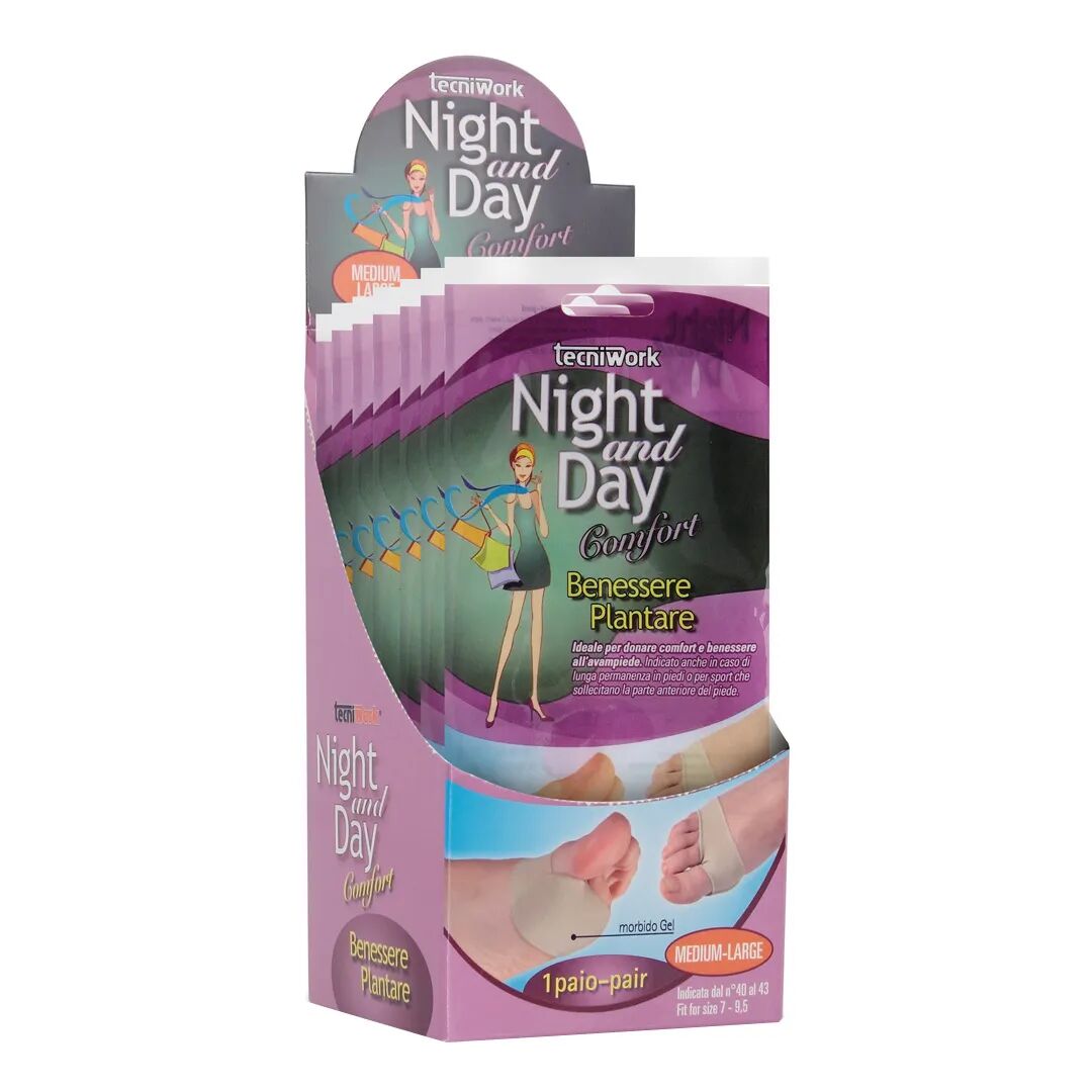 night&day tecniwork benessere plantare cuscinetto in gel taglia m/l