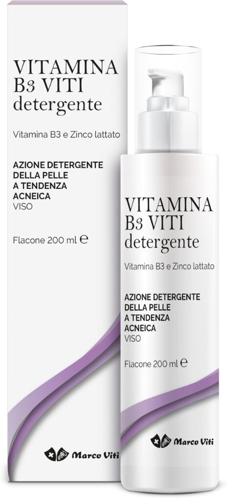 zeta farmaceutici vitamina b3 viti detergente viso per pelli a tendenza acneica 200 ml