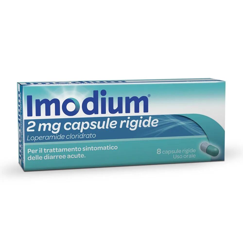 IMODIUM 2 mg Loperamide Antidiarroico 8 Capsule Rigide