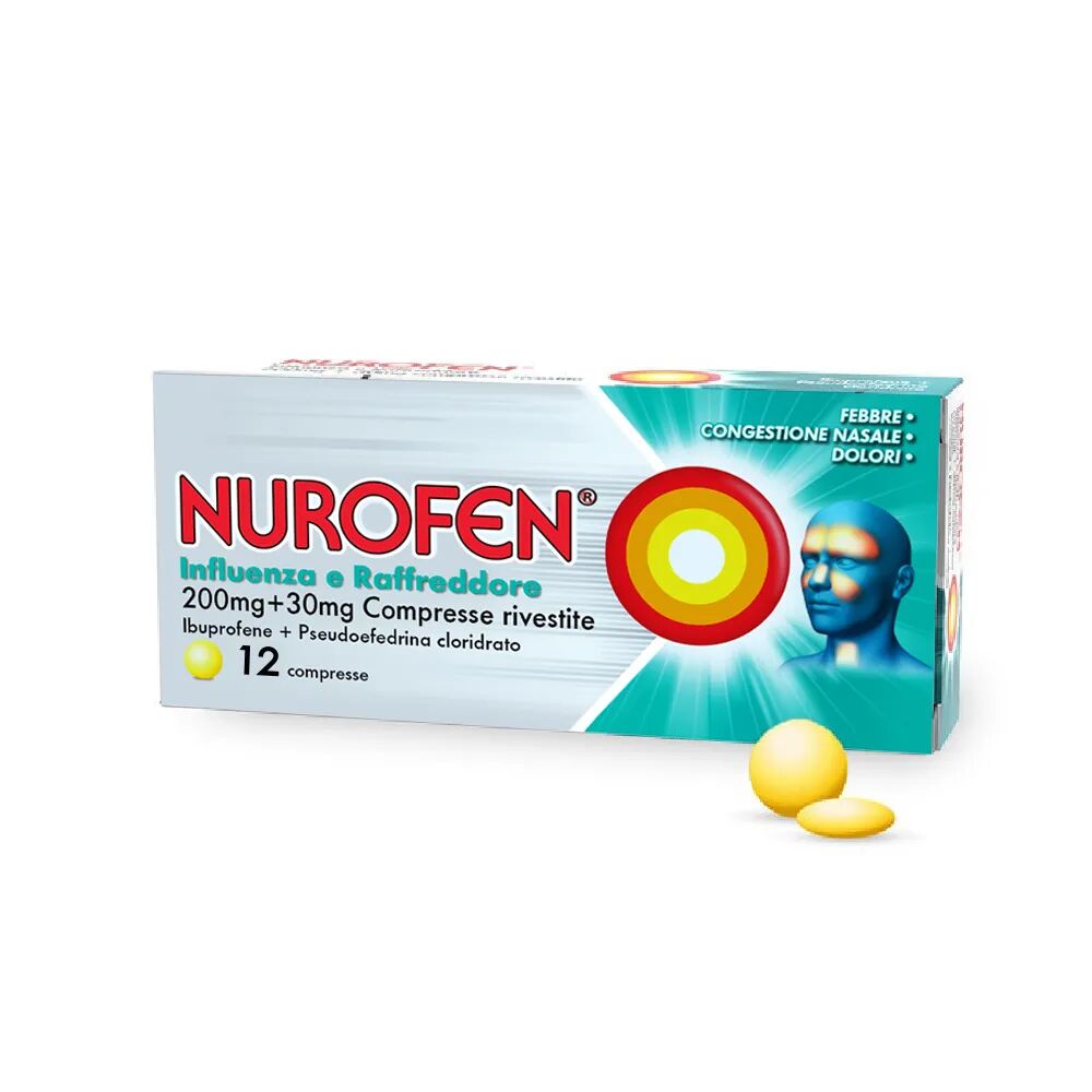 Nurofen Influenza e Raffreddore 200 mg + 30 mg 12 Compresse Rivestite