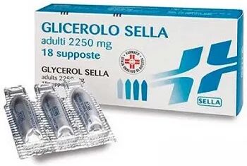 Sella Glicerolo Adulti 2250 mg Stitichezza Occasionale 18 Supposte