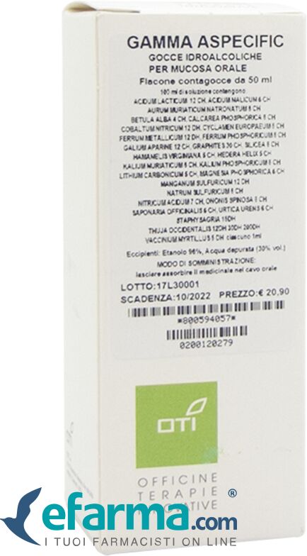 Oti Gamma Aspecific Gocce Medicinale Omeopatico 50 ml