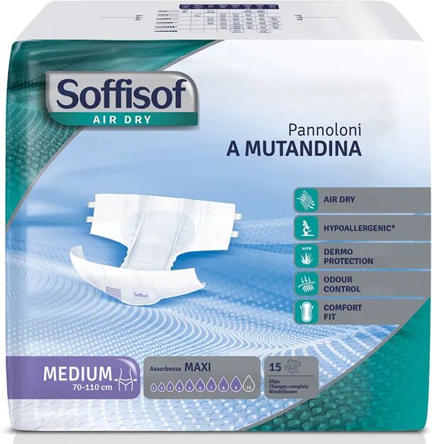 Gima Pannoloni Soffisof Air Dry - Incontinenza Forte - Medio (Conf. 60 Pz.)