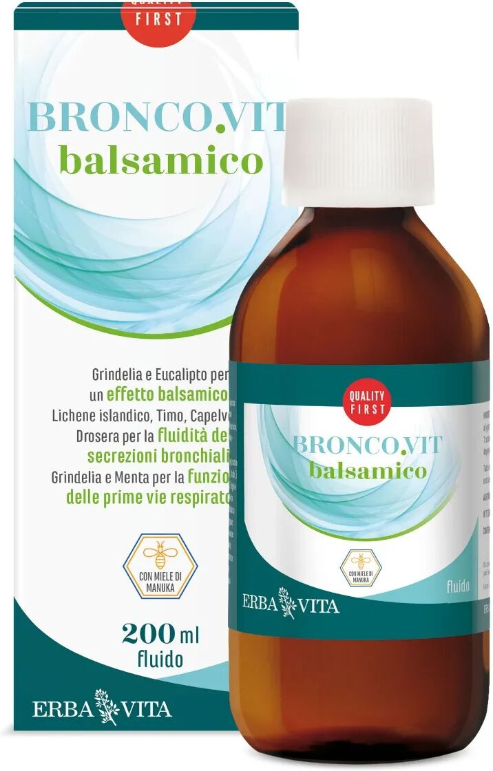 Erba Vita Broncovit Fluido Balsamico Integratore Fluidificante 200 ml