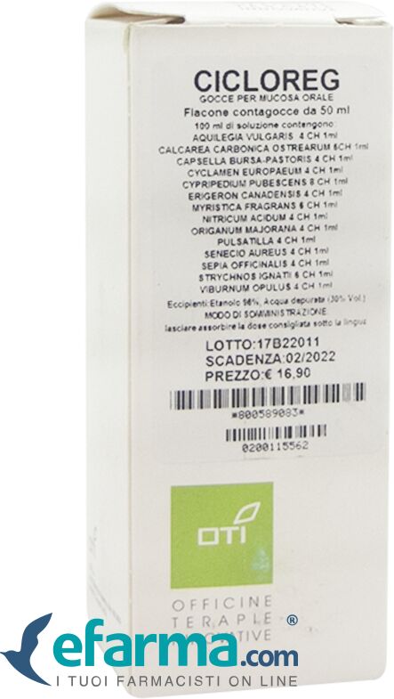 Oti Cicloreg Gocce Medicinale Omeopatico 50 ml