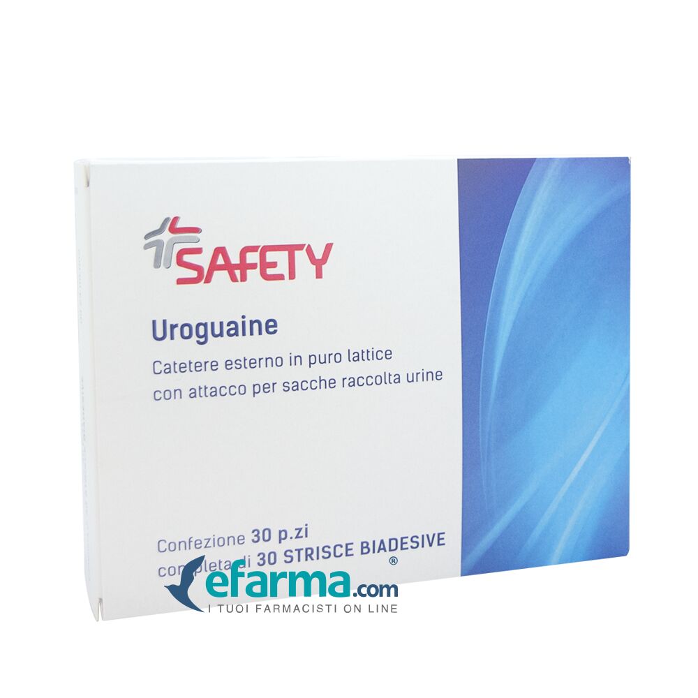 SAFETY Uroguaina Catetere Esterno In Lattice Con Attacco Per Sacche Raccolta Urine 30 mm 30 Pezzi