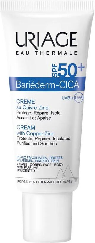 Uriage Bariéderm Cica-Crema SPF 50+ Con Cu-Zu Pelle Arrossata 40 ml