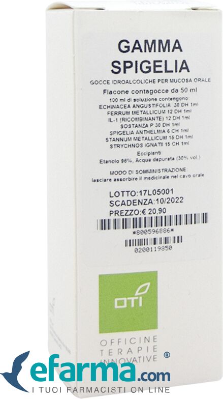 Oti Gamma Spigelia Gocce Medicinale Omeopatico 50 ml