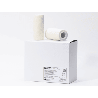 Gima Benda Elastica Coesiva 4 m x 12 cm Massima Aderenza e Comfort Conf. 10 pz Gima Benda Elastica Coesiva 4 m x 12 cm Massima Aderenza e Comfort Conf. 10 pz