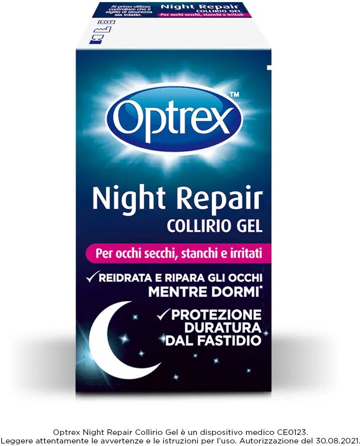 optrex night repair collirio gel occhi secchi 10 ml