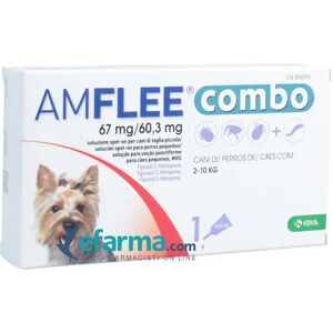 KRKA FARMACEUTICI Amflee Combo Cani 2-10 Kg 67mg+60,3mg 1 Pipetta