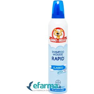 SANO E BELLO Bayer Shampoo Schiuma Secca Rapid Classic Cani 300 Ml