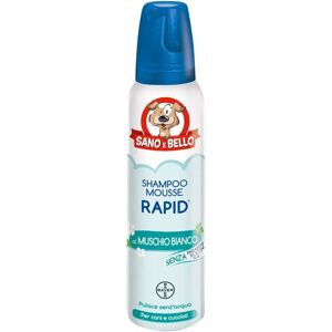 SANO E BELLO Bayer Shampoo Schiuma Secca Rapid Muschio Bianco Cani 300 Ml