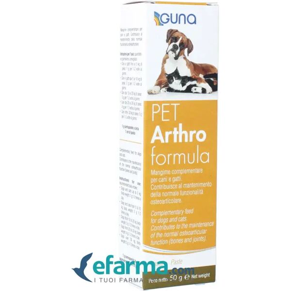 guna pet arthroformula integratore per cani e gatti tubo 50 g