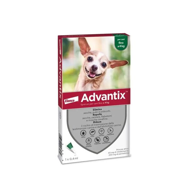 advantix spot-on cani fino a 4 kg 1 pipetta monodose
