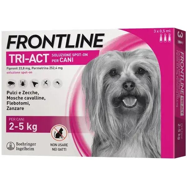 frontline tri-act soluzione spot-on cani 2-5- kg 3 pipette monodose