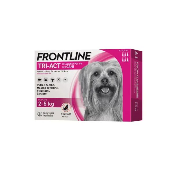 frontline tri-act soluzione spot-on cani 2-5 kg 6 pipette monodose