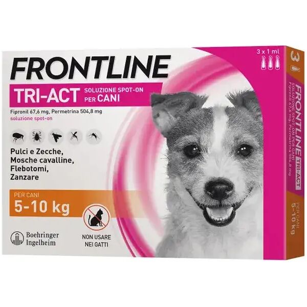 frontline tri-act soluzione spot-on cani 5-10 kg 3 pipette monodose