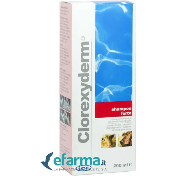 clorexyderm icf shampoo forte disinfettante cani e gatti 200 ml