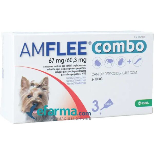 krka farmaceutici amflee combo cani 2-10 kg 67mg+60,3mg 3 pipette