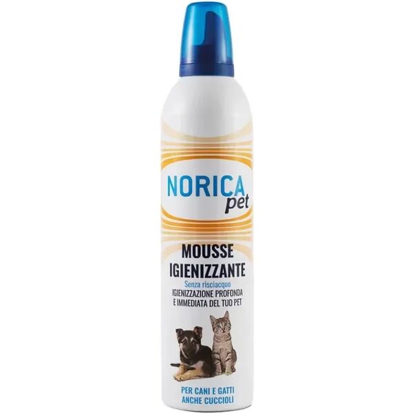 norica pet mousse igienizzante senza risciacquo per cani e gatti 400 ml