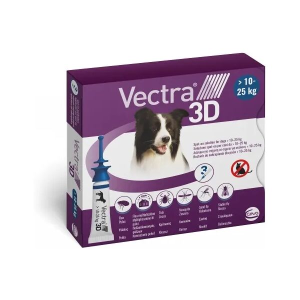 vectra 3d blu spot-on cani da 10 a 25 kg 3 pipette monodose