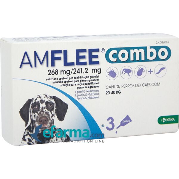 krka farmaceutici amflee combo cani 20-40 kg 268mg+241,2mg 3 pipette