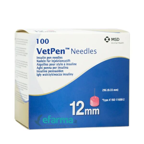 caninsulin vetpen intervet aghi unifine per vetpen 29g/12mm misurazione diabete cani e gatti 100 pezzi