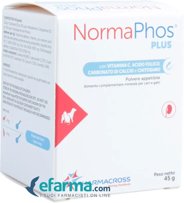 pharmacross normaphos plus polvere integratore per animali 45 g