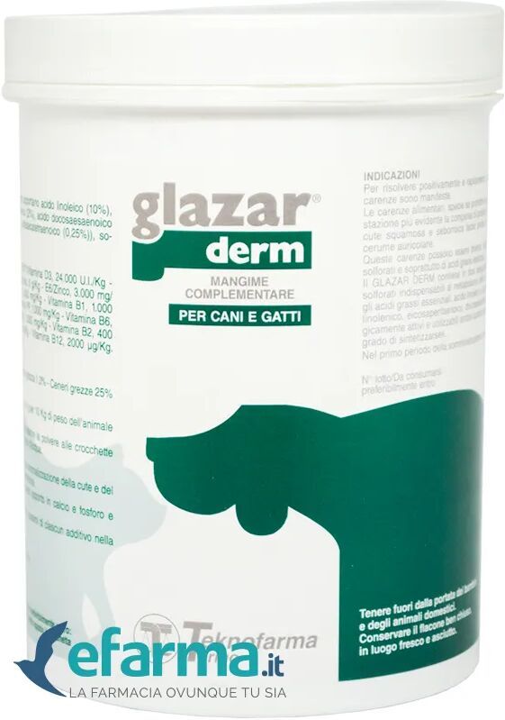 teknofarma glazar derm polvere integratore vitaminico cani e gatti 500 g