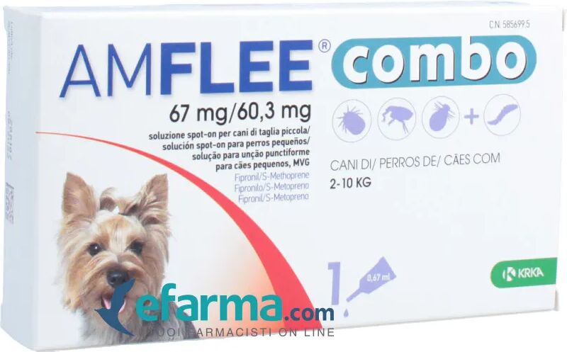 krka farmaceutici amflee combo cani 2-10 kg 67mg+60,3mg 1 pipetta