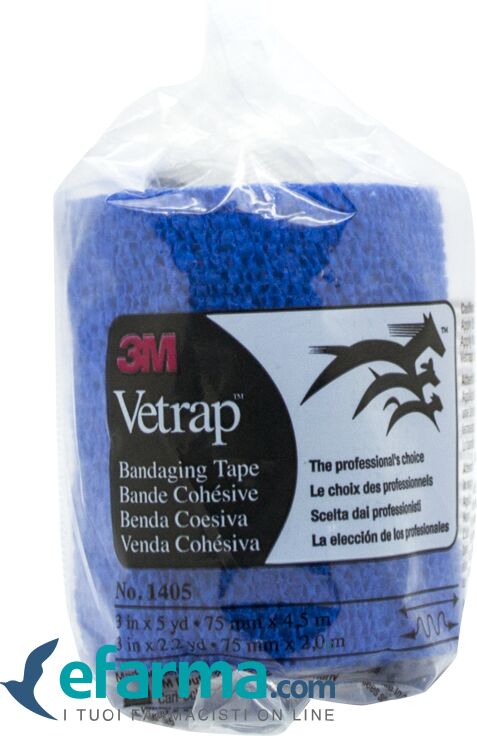 vetrap fascia elastica veterinaria blu 7,5 cm