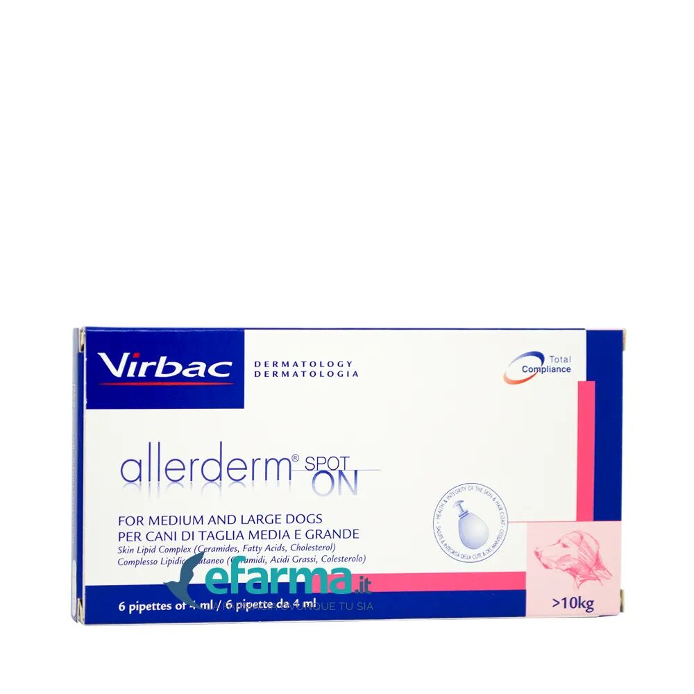 virbac allerderm spot-on trattamento cutaneo 6 pipette 4 ml