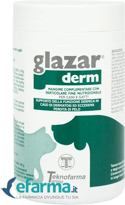 teknofarma glazar derm polvere integratore vitaminico cani e gatti 150 g