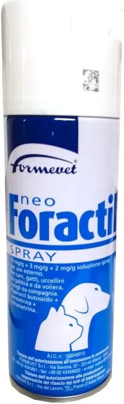 neo foractil spray insetticida acaricida cani e gatti 200 ml