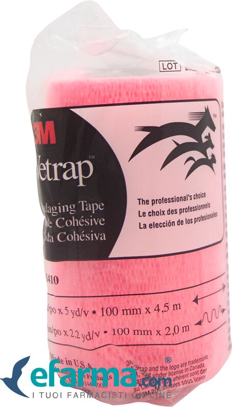 vetrap fascia elastica fucsia uso veterinario 10 cm