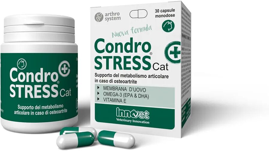 innovet condrostress+ cat integratore articolare contro osteoartrite gatti 30 capsule