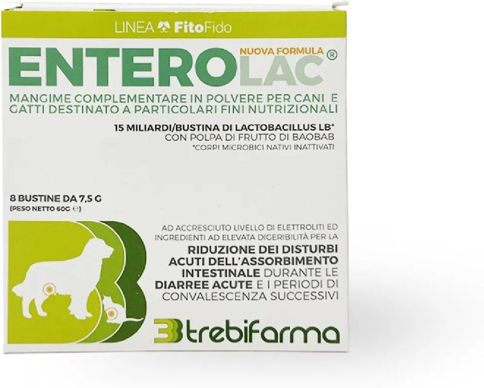 enterolac trebifarma buste regolatore flora intestinale cani e gatti 8 bustine