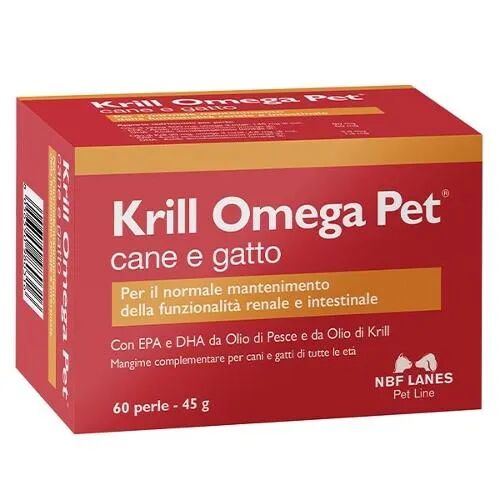 krill nbf lanes omega pet integratore malattie infiammatorie cani e gatti 60 perle