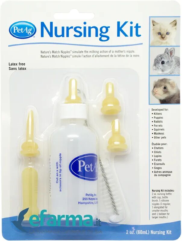 petag nursing kit biberon piccoli animali 2oz