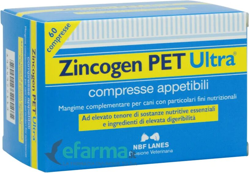 nbf lanes zincogen pet ultra integratore difese immunitarie cani e gatti 60 compresse