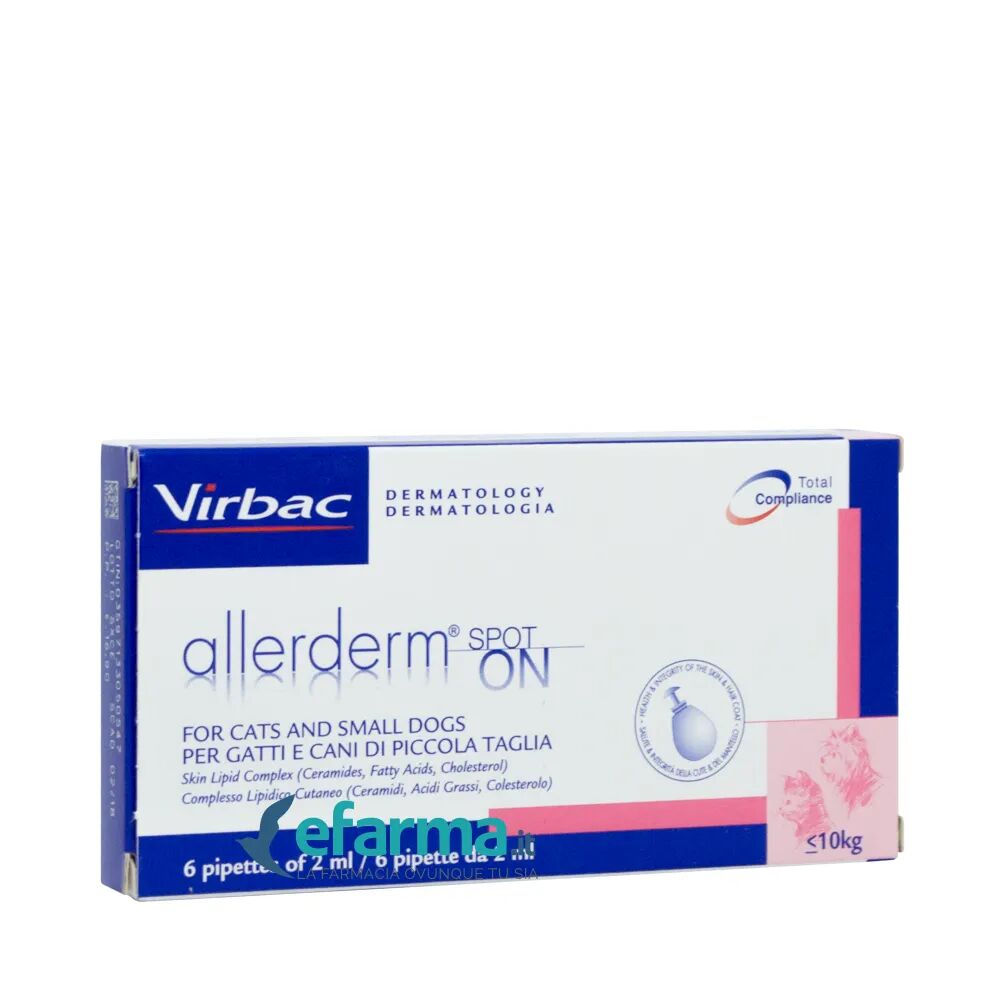 virbac allerderm spot-on trattamento cutaneo 6 pipette 2 ml