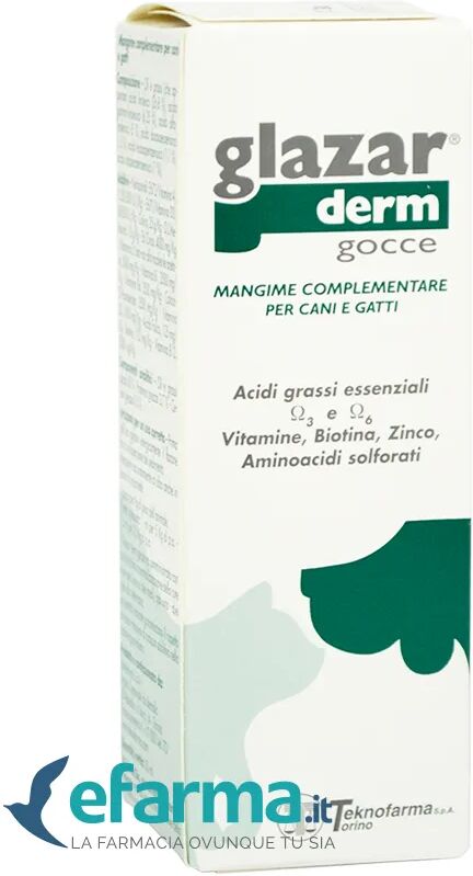 teknofarma glazar derm gocce integratore vitaminico cani e gatti 50 ml