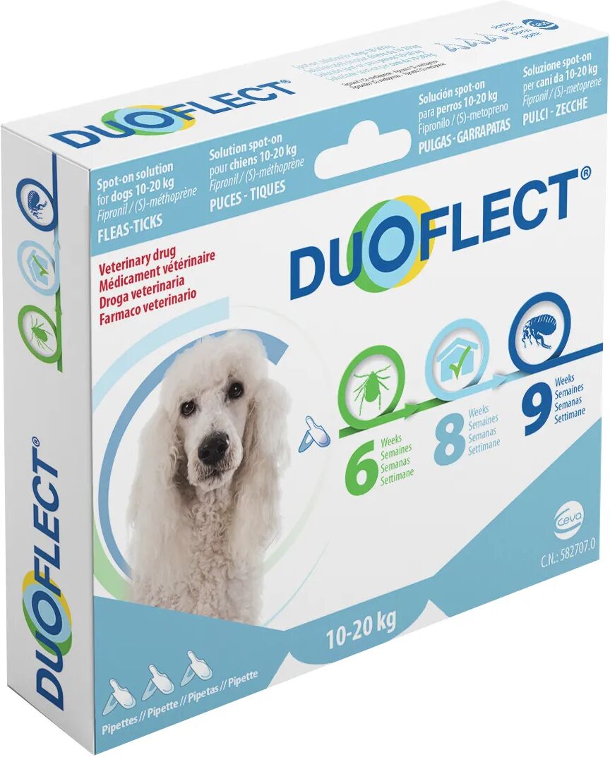 ceva duoflect spot-on antiparassitario cani 10-20 kg 3 pipette monodose